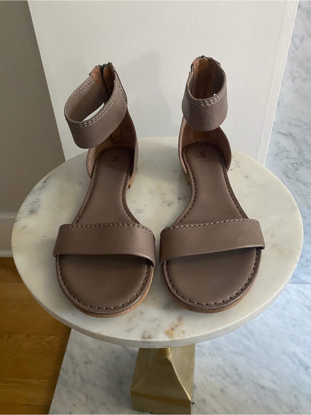 Frye Women's Ankle-Strap Sandals in Taupe Brown